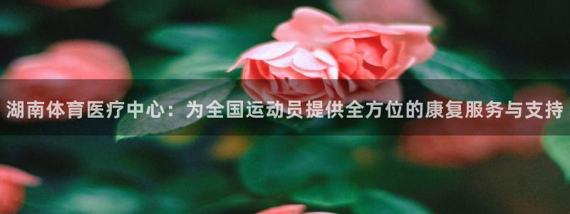 ug环球官网：湖南体育医疗中心：为全国运动员提供全方位的康复服务与支持