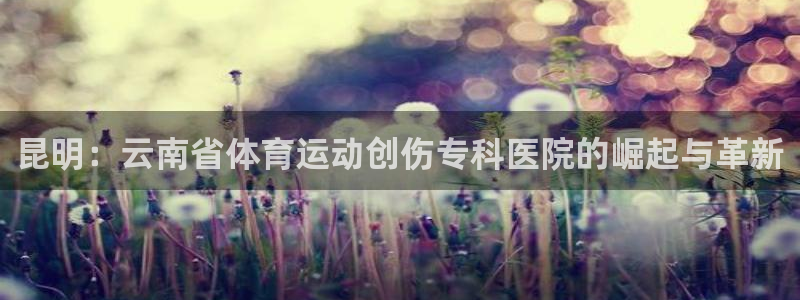 ug环球官网注册：昆明：云南省体育运动创伤专科医院的崛起与革新